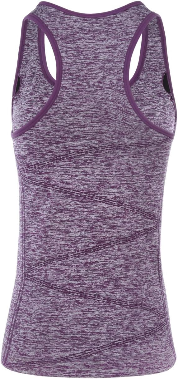 Disbest Yoga Tank Top, Women's Performance Stretchy Quick Dry Sports Workout Running Top Vest with Removable Pads