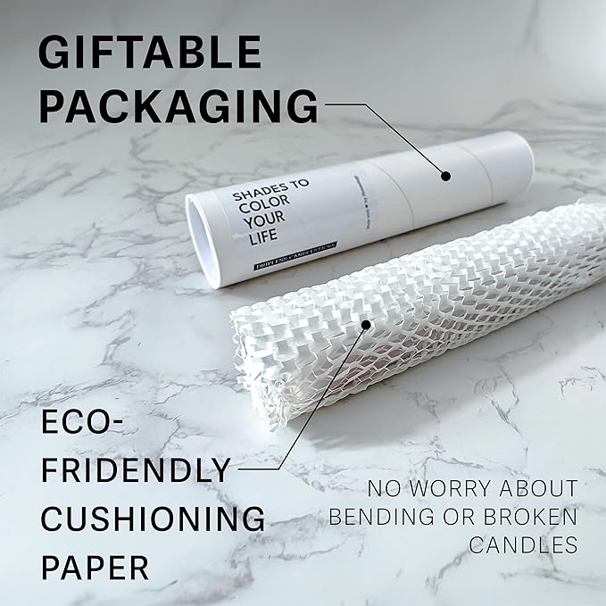 10" Classic Taper Candles, Three Pink Shades, 7-8 Hours Long Burning, Unscented Tall Candlesticks