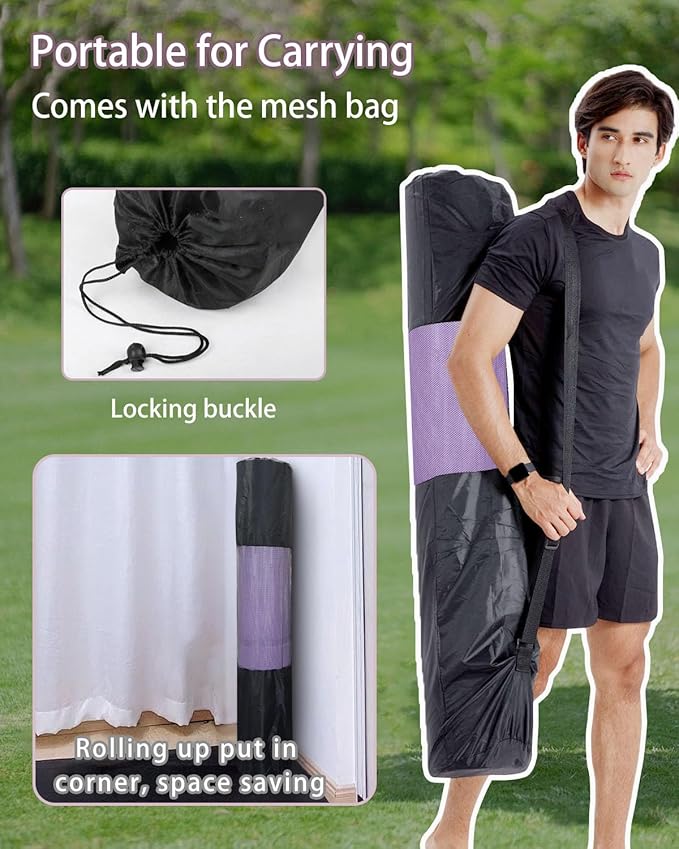 Large Yoga Mat 78"x 51" 20mm/15mm/10mm Thick Workout Mats for Home Gym, Extra Wide Workout for Women Men Gym Flooring Exercises