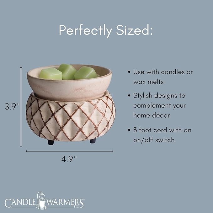 Candle Warmers Etc. Vintage Bulb Illumination Fragrance Warmer- Light-Up Warmer for Warming Scented Candle Wax Melts and Tarts to Freshen Room, Lone Star