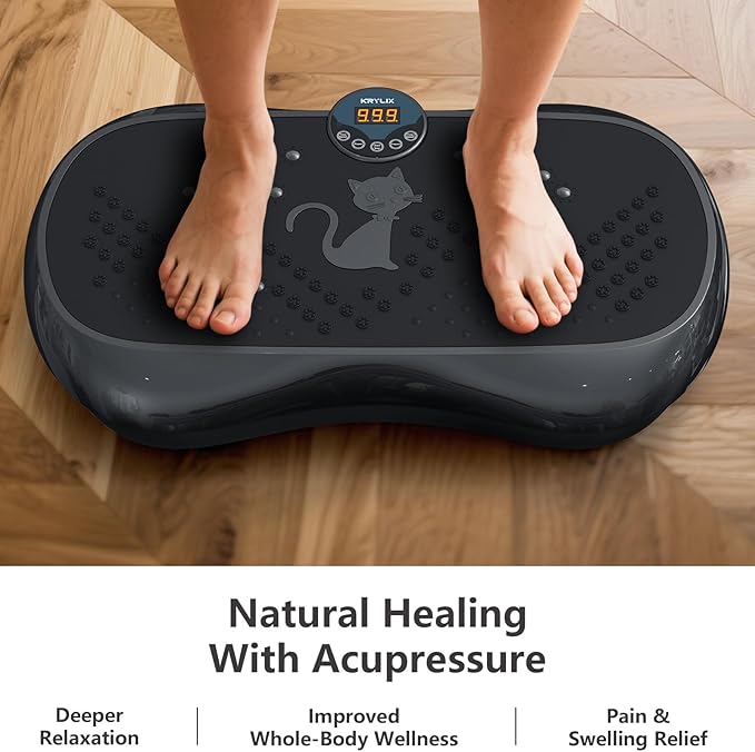 KRYLIX Vibration Plate Machine Exercise Platform for Whole Body Vibration Workout Weight Loss Lymphatic Drainage Fitness Platform Exercise Machine Vibrating Platform for Women Men