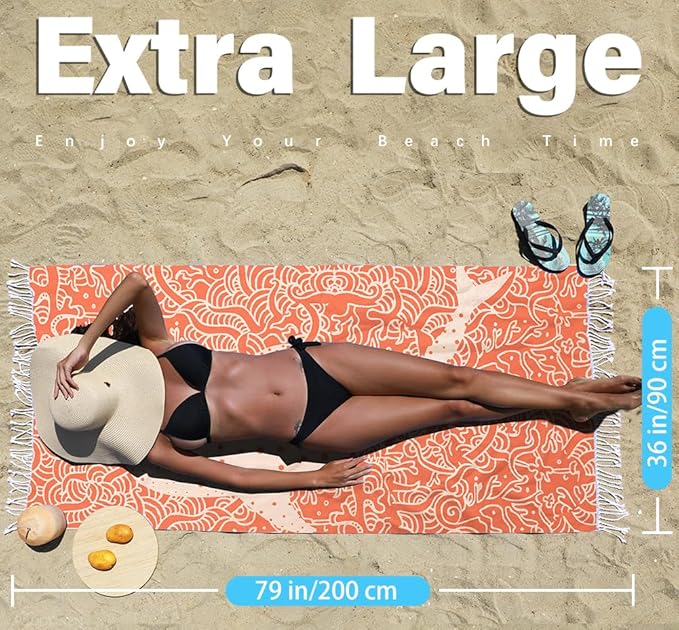 Thin Turkish Beach Towel Lightweight Quick Dry Absorbent Cotton Bathroom Bath Pool Swim Towels Extra Large Oversized Sand Free Beach Accessories Essentials Cloud Gifts for Adult