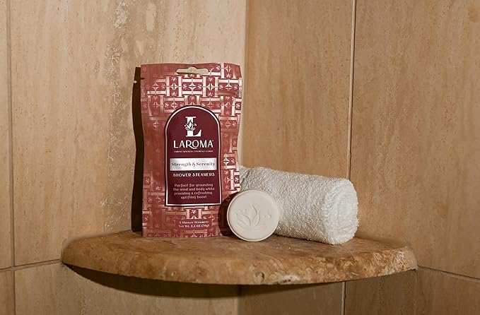 Laroma Shower Steamers, Hand-Crafted in The USA, Strength & Serenity, 6 Steamers