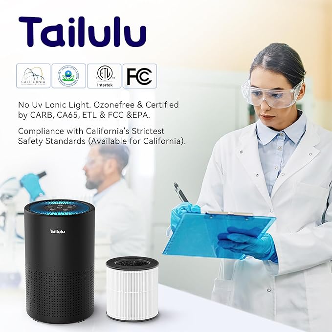 Tailulu Official AP050 AP052 Air Purifier Replacement Filter, 3-in-1 Air Purifier Filter, True H13 HEPA Filter, 1Pack