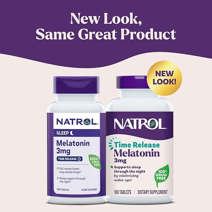 Natrol Melatonin Time Release, 3 mg, 100 Tablets