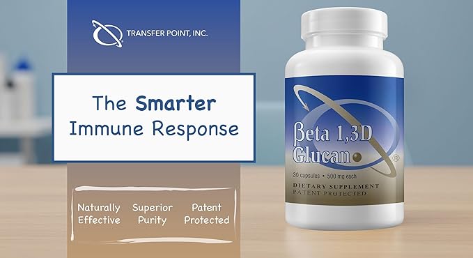 Transfer Point Immune Support Supplement Highly Purified Beta Glucan 500 mg per Capsule (b-glucan Fiber) (Pack of 1)