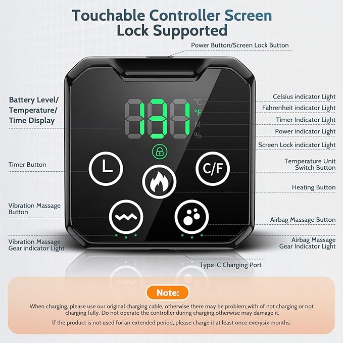 Cordless Heated Lower Back Massager,Heating Pad for Pain Relief,Inflatable Lumbar Belt Massager with 3 Vibration and 4 Heat,3 Airbag,Deep Tissue Air Compression & Vibration Therapy,Gifts for Men Women