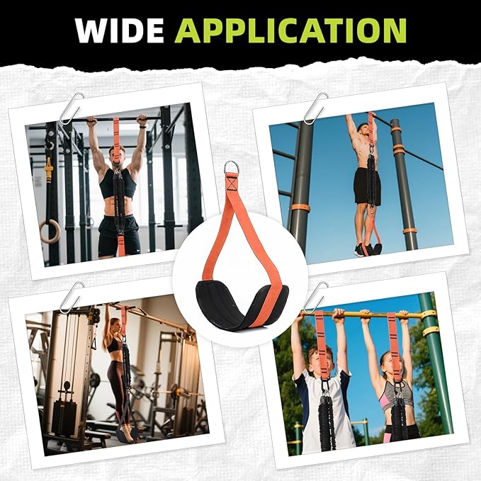 Pull Up Assistance Bands 260lbs – Heavy Resistance Bands for Pull Ups with Feet Rest, Height Adjustable Pull Up Bar Bands, Strength Training Workout Equipment