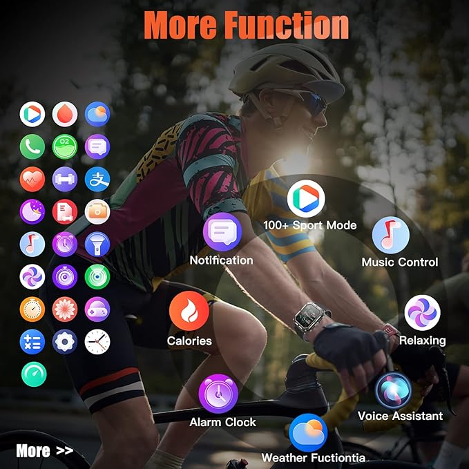 Military Rugged Smartwatch for Men,Sport Watch with Answer/Make Call IP68 1.83 inch Fitness Tracker Pedometer SpO2 for Outdoor Enthusiasts
