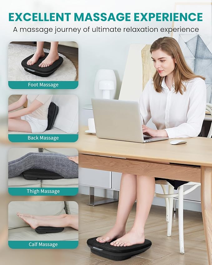 Shiatsu Foot Massager with Heat, Nekteck Electric Kneading Feet Massage Machine for Circulation and Neuropathy Plantar Fasciitis Pain Relief, Home Office Use, Gifts for Women Men Mom Dad Birthday Gift