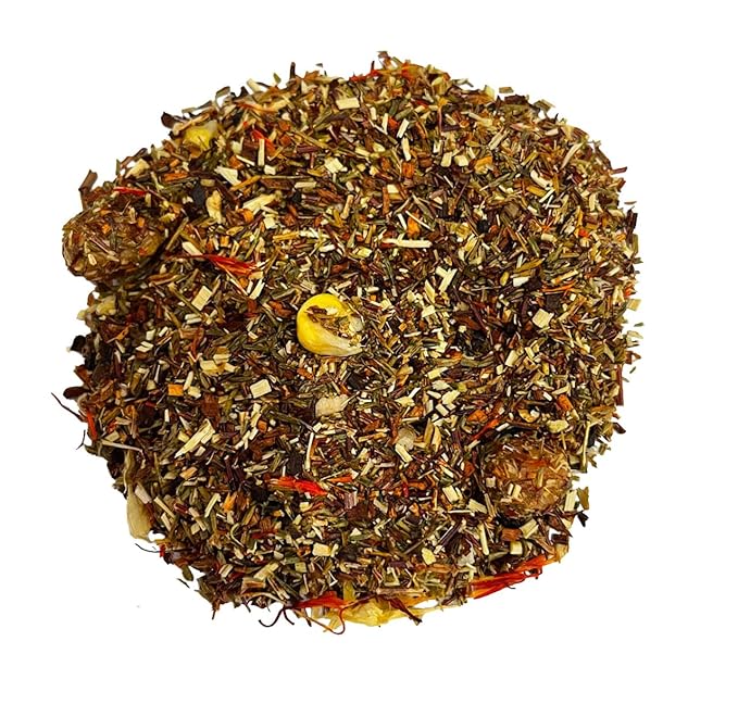 Nelson's Tea Hoosier Kettle Corn - Cut & Sifted, Caffeine Free Loose Leaf Tea with Sweet and Spicy Blend of Green Rooibos, Honeybush, Caramel, Corn, Safflower, Toasted Coconut, Marigold (2 oz)