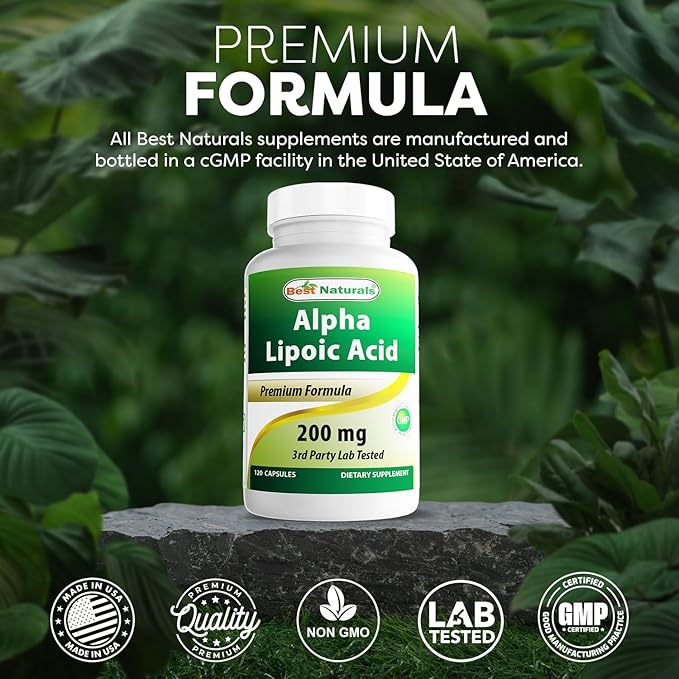 Best Naturals Alpha Lipoic Acid 200 Mg 120 Capsules (120 Count (Pack of 3))