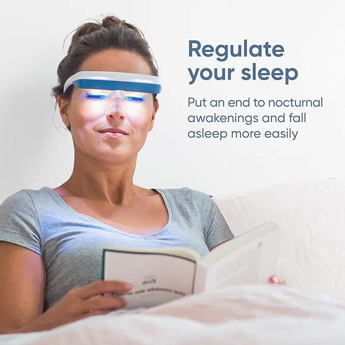 Luminette 3 Light Therapy Glasses - Wearable Light Therapy Lamp - Natural Relief for Sleep Problems, Seasonal Mood Disorders & Jet lag - Portable Daylight Lamp - 300,000 Satisfied Users (Blue)