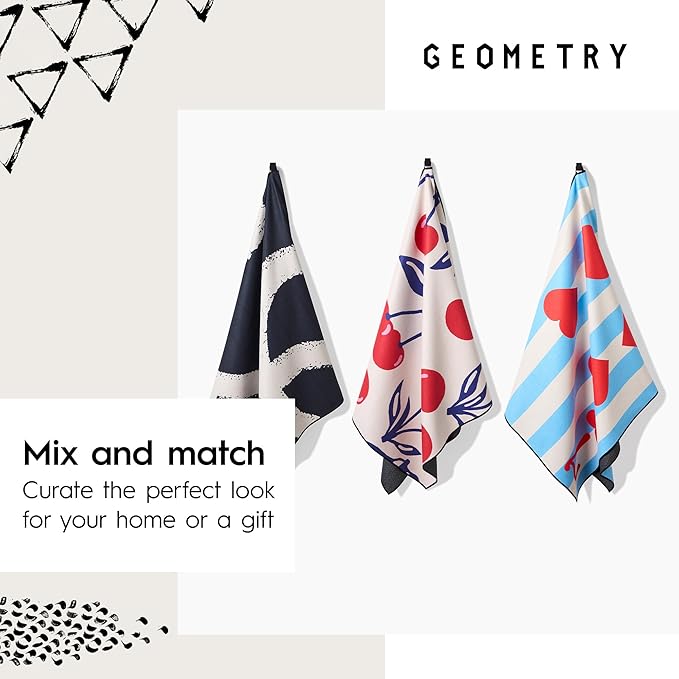 GEOMETRY Micro-Loop Beach Towel – Spring & Summer Collection – Quick-Dry, Sand-Resistant, Ultra-Absorbent Compact Towel for Beach & Travel (Earth and Sea)