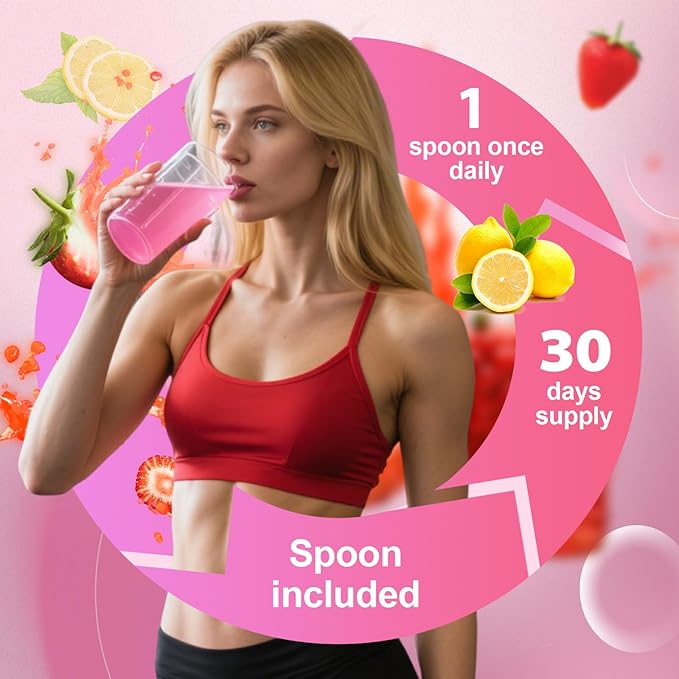 Creatine Collagen for Women, Creatine Monohydrate BCAA Myo-Inositol Biotin Hyaluronic Acid Folate L Glutamine Vitamin D3 C B6 Iron Zinc D-Chiro-Maca Digestive Enzyme Probiotic Ashwagandha Magnesium 5g