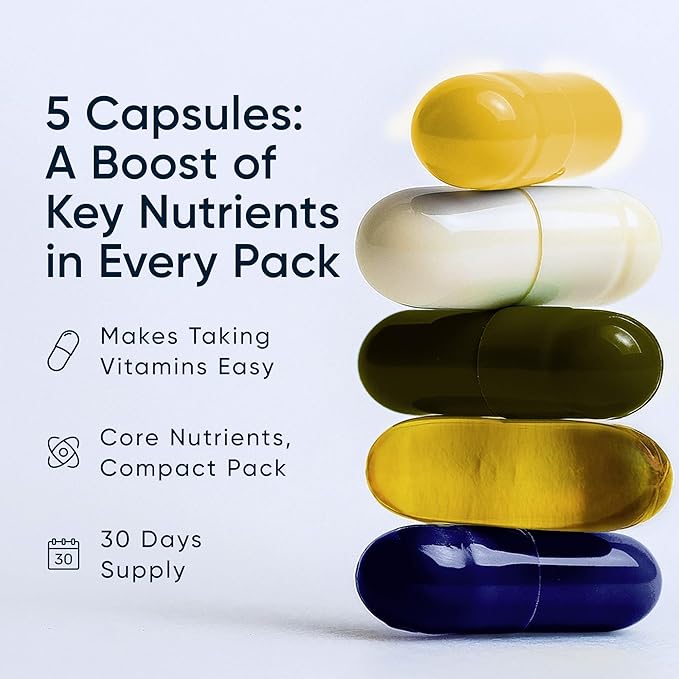 Daily Vitamin Packs for Men & Women – Immune Support with Elderberry, Vitamin C, Zinc & D3 – Multivitamin with Omega-3 for Heart Health, Probiotics, Methyl B12, Biotin, Lutein & Zeaxanthin – Planet 3