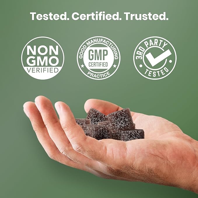Cured 3 in 1 - Pure Himalayan Shilajit Gummies for Men & Women | Sea Moss Ashwagandha, & Manuka Honey Organic with 85+ Trace Minerals | All-Natural & 100% Vegan | Non-GMO | Made in America