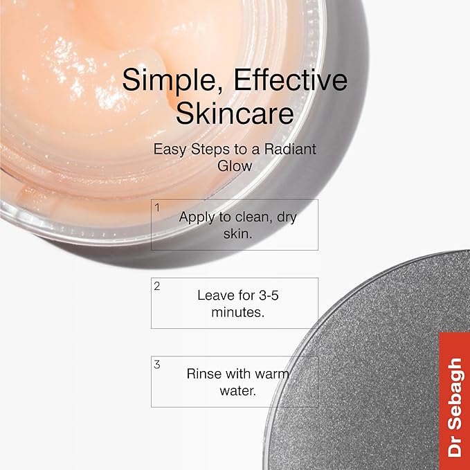 Dr Sebagh Deep Exfoliating Mask (1.7 fl oz) | Formulated For More Sensitive Skin | Enhanced with Azelaic Acid & Lactic Acid | Hydrate, Exfoliate & Rejuvenate | Minimises Appearance of Facial Lines