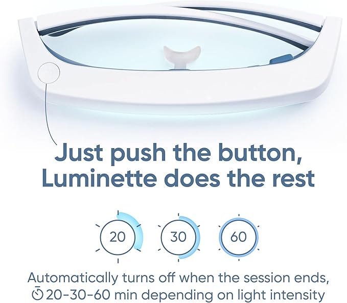 Luminette 3 Light Therapy Glasses - Wearable Light Therapy Lamp - Natural Relief for Sleep Problems, Seasonal Mood Disorders & Jet lag - Portable Daylight Lamp - 300,000 Satisfied Users (Blue)