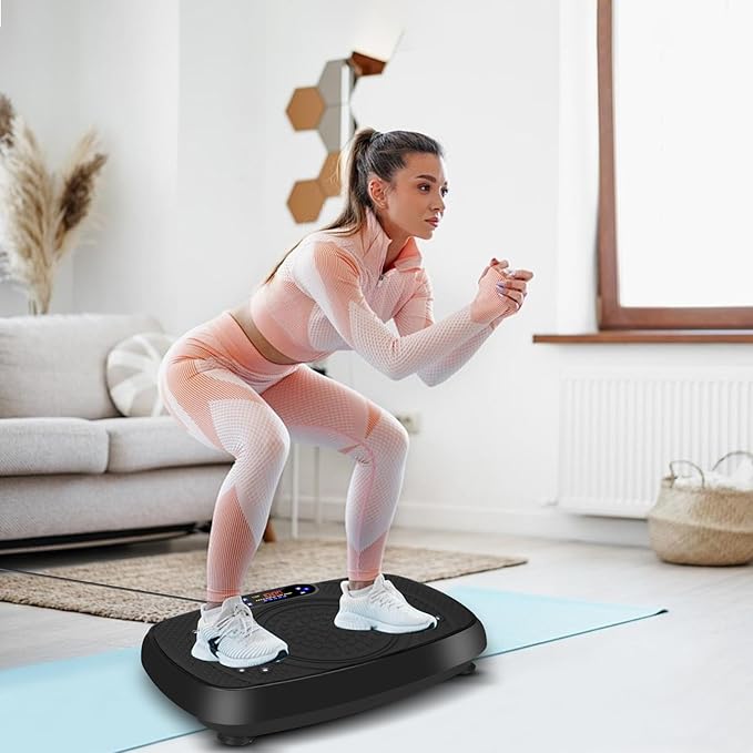 Vibration Plate Exercise Machine, Full Body Exercise Equipment, 199 Adjustable Speeds Power Vibration Board Used for Home Fitness, Shaping, Training, Recovery, and Weight Loss