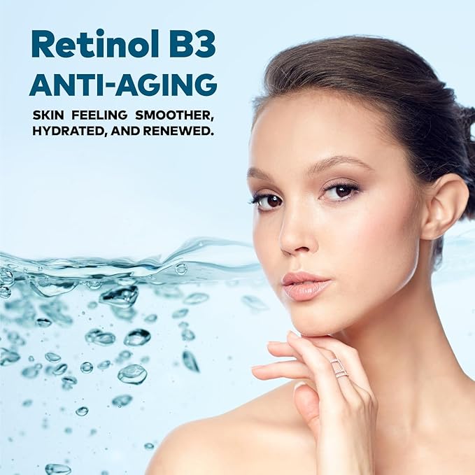 Anti Aging Face Serum with Retinol, Vitamin C, Vitamin B3 & Hyaluronic Acid – Deep Hydration, Collagen Boost, Wrinkle Reduction & Skin Firming – Lightweight Formula – 50 ml