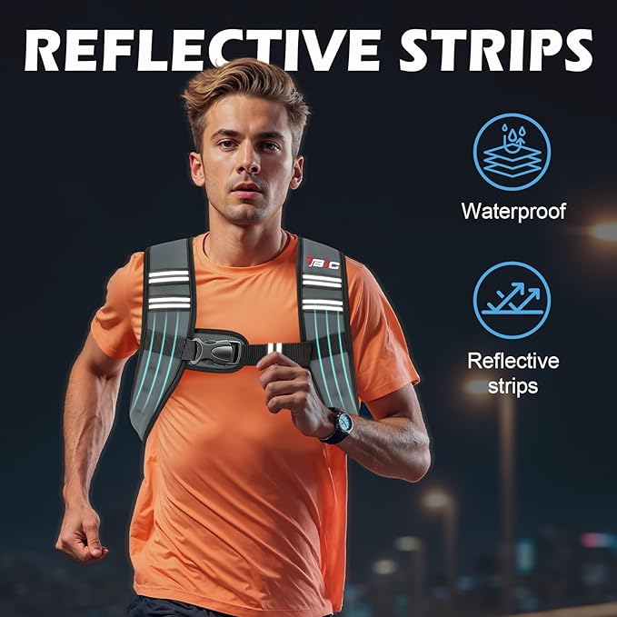 Weighted Vest Woman - 6lb/8lb/12lb/16lb/20lb/25lb/30lb Womens Weight Vest for Walking, Strength Training Weight Vests for Men, Reflective Stripe Fitness Vest for Workout Running Jogging
