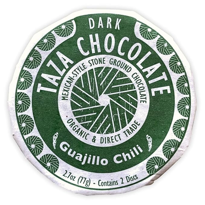 Taza Chocolate Organic Mexicano Disc 50% Dark Chocolate, Guajillo Chili, 2.7 Ounce (12 Count), Vegan