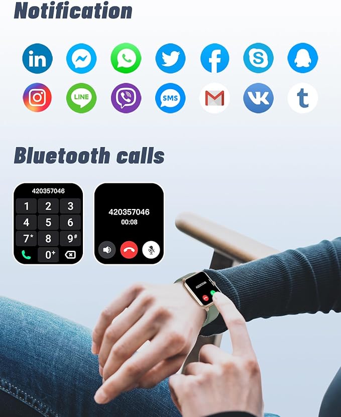 GRV Smart Watch for iOS and Android Phones (Answer/Make Calls), Watches for Men Women IP68 Waterproof Smartwatch Fitness Tracker Watch with Heart Rate/Sleep Monitor Steps Calories Counter (Green)