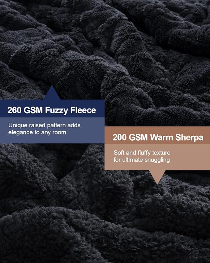 Super Fuzzy Soft Sherpa Fleece Weighted Blanket, 15 lbs Dual Sided Fluffy Heavy Weighted Blankets for Adults - No Bunching with Double Layers of Soft Inner Lining (48"x 72", 15 Pounds)