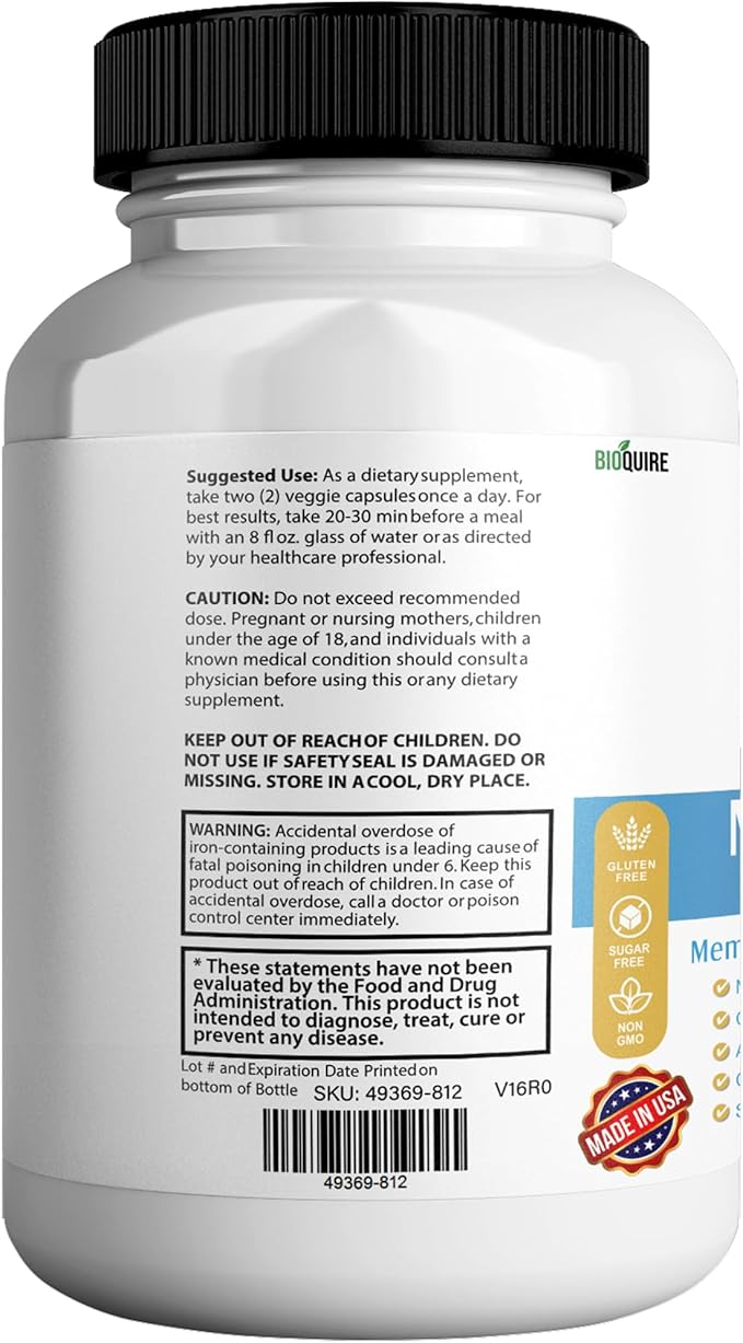 Mentalift Pro MAX Extra Strength Memory & Focus Supplement, 60 Capsules, Brain Support Formula with Vitamins & Minerals (1)