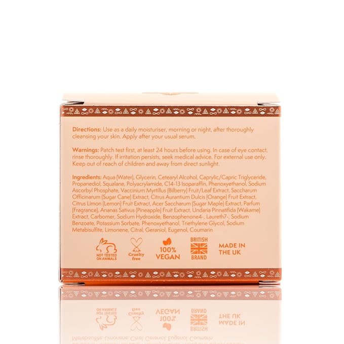 Nature Spell Vitamin C Face Cream Moisturiser 100 ml – Brightening Face Cream – Infused with Japanese Wakame Seaweed– Targets Dark Spots – Suitable for All Skin Types – 100% Vegan – Made in the UK
