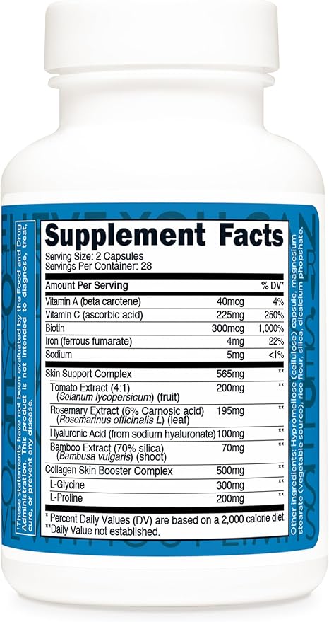 TransfromHQ Longevity Skin Support (28 Servings) - 56 Capsules