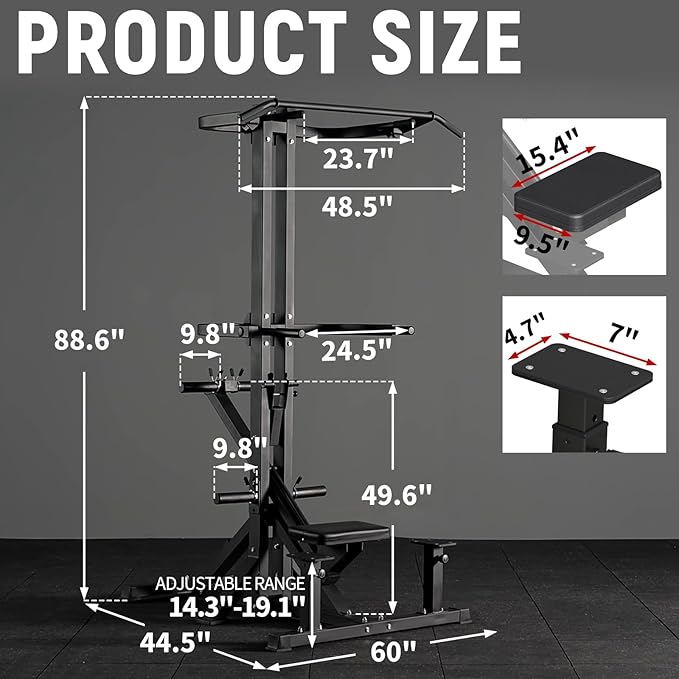 Assisted Pull Up Machine, GMWD 600LBS Leverage Assisted Chin and Dip Machine, 4 in 1 Plate Loaded Gym Equipment, Pull Up Machine with 1:1 Counterweight System & Band Peg for Home Gym