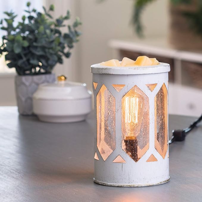 Candle Warmers Etc. Vintage Bulb Illumination Fragrance Warmer- Light-Up Warmer for Warming Scented Candle Wax Melts and Tarts to Freshen Room, Arbor