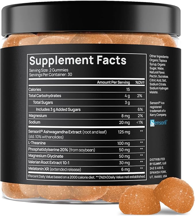 2,450mg Extra Strength Melatonin XR Sleep Gummies w. Slow Release Melatonin, Magnesium Theanine & Sensoril Ashwagandha - Time Release Melatonin Gummies Natural Sleep Aid for Adults Gomitas Para Dormir