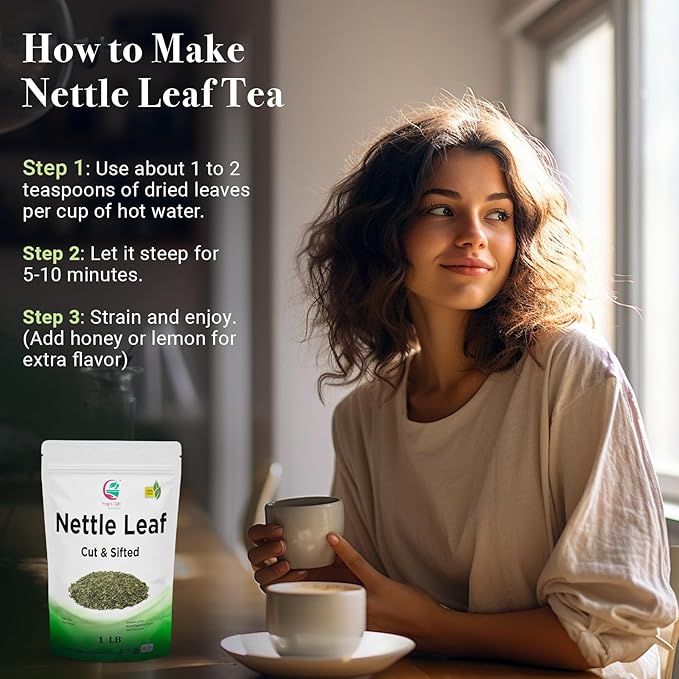 Stinging Nettle Leaves Dried 1 Lb | Cut and Sifted | Loose Nettle Herb Bulk | Non- Gmo, Ethically sourced | By Yogi's Giftยฎ