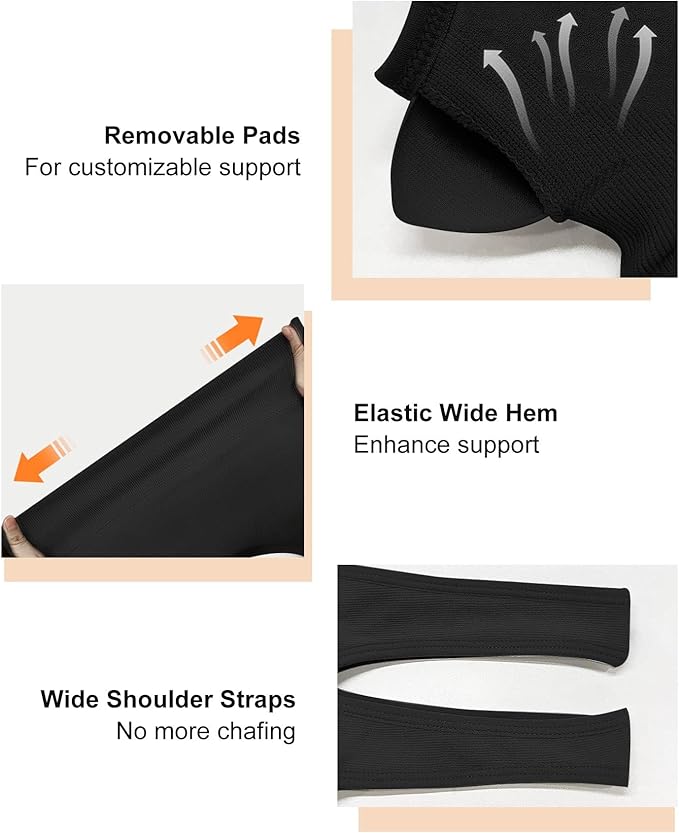 Womens Sports Bras, Yoga Comfort Seamless Stretchy Sports Bra for Women 3 Pack
