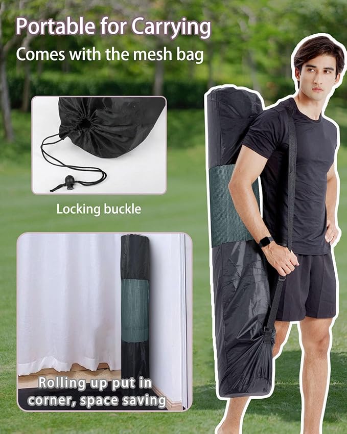 Large Yoga Mat 78"x 51" 20mm/15mm/10mm Thick Workout Mats for Home Gym, Extra Wide Workout for Women Men Gym Flooring Exercises