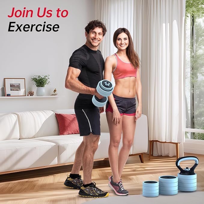 PASYOU Adjustable Dumbbells Sets, 4 in 1 Free Weight Set with Connector, Workout Weights Dumbbells Set Used as Barbell Kettlebell Push up Stand Ab Roller for Workout Gym Home Fitness