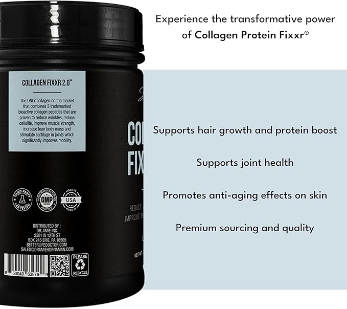 Collagen 2.0 by Dr. Amie | with 3 Bioactive Collagen Peptides | Unflavored | 30 Servings