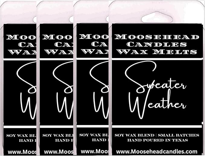 Sweater Weather Wax Melts – 4 Pack | Cozy Autumn Fragrance for a Warm and Inviting Home | Hand-Poured, Long-Lasting Scent