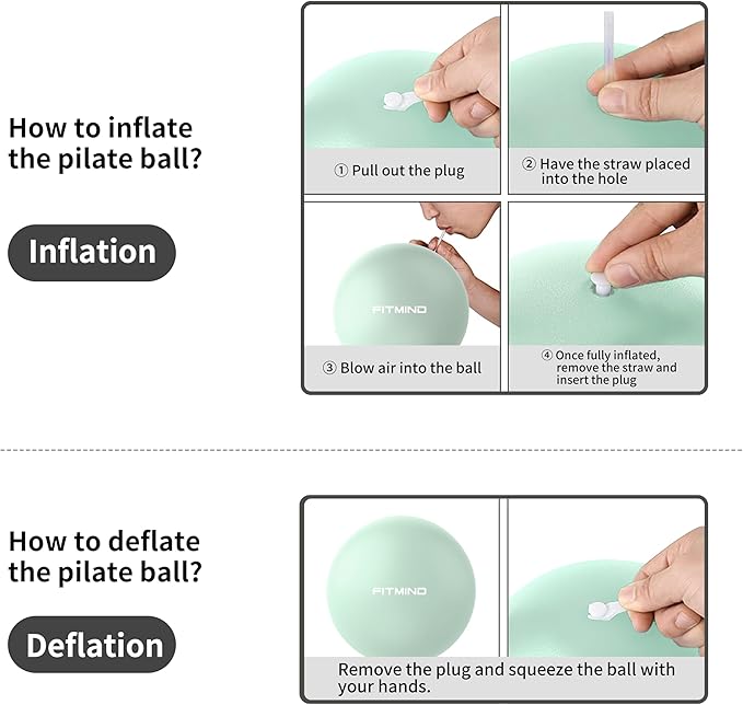 Exercise Balls Set 22-30 Inch & 9 Inch, Small Pilates Ball with Pump, Pregnancy Ball for Women, Yoga Balls for Exercise, Small Exercise Ball for Between Knees, Stability, Physio