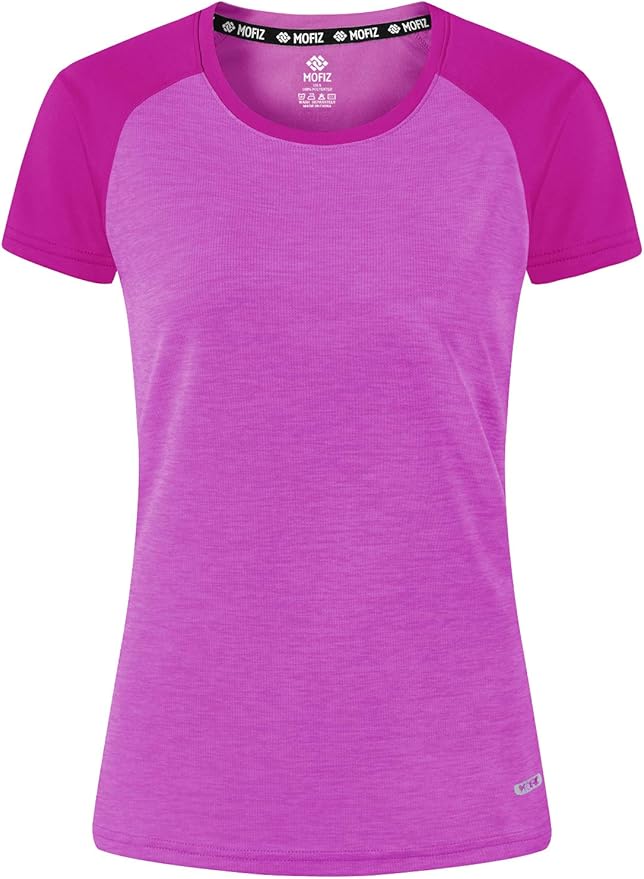 MoFiz Women's Short Sleeve UPF 50+ Sun Protection Sports T-Shirt Quick Dry Running Workout Athletic Tee Top