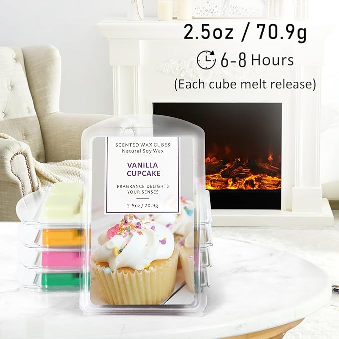 SCENTORINI Wax Melts, Fall Scented Wax Melts, Vanila Cupcake, Pumpkins, Hot Chocolate, Balsam & Cedar, Apple Cider, Orange Cinnamon, Warm Campfire, Cookies for Santa, 8 x 2.5 oz