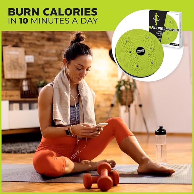 Daiwa Felicity Figure Trimmer Ab Twister Board - Waist Twister Machine for Core & Abs Exercise - Waist Twisting Fitness Tool, Dizzy Disc Twist Board for Slimming Workout & Reflexology
