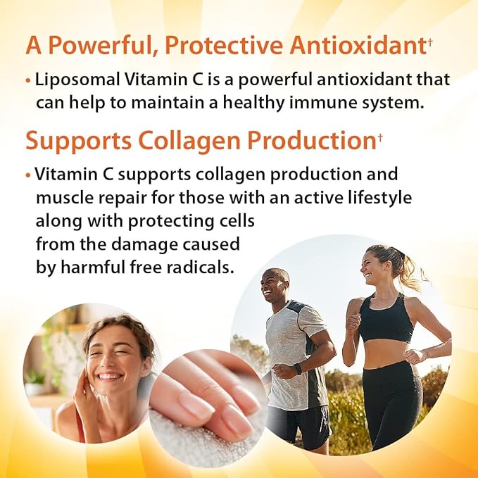 Aurora Nutrascience Mega Liposomal Glutathione, 750 mg, and Vitamin C, 3,000 mg, Immune Support and Antioxidant Bundle