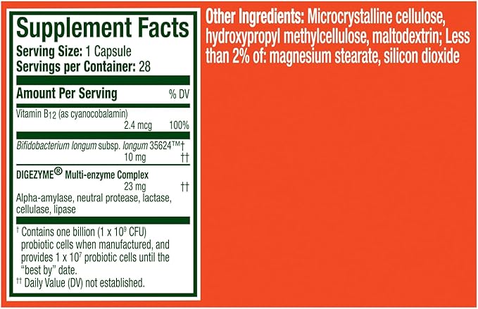 Align Probiotic Bloating Relief + Food Digestion, Probiotics for Women and Men, #1 Doctor Recommended Brand‡, Promotes Digestive Health and Helps Support the Metabolism of Food*, 28 Capsules