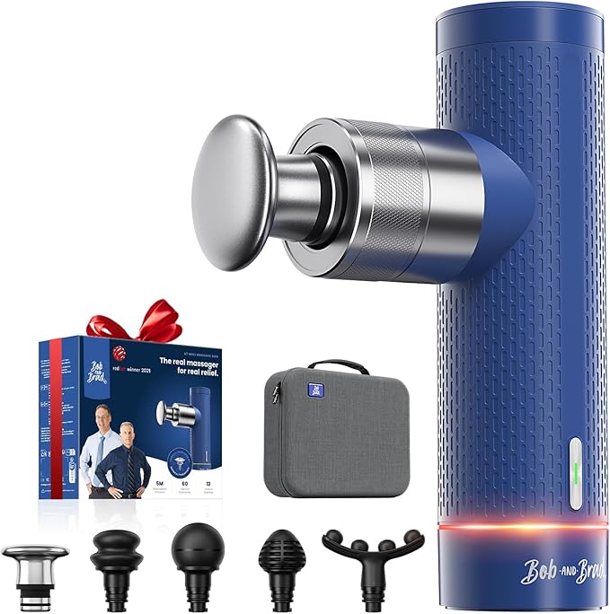 BOB AND BRAD A7 Massage Gun with 11mm Amplitude and Metal Head, Mini Massage Gun Deep Tissue Portable, Professional Muscle Massager for Pain Relief