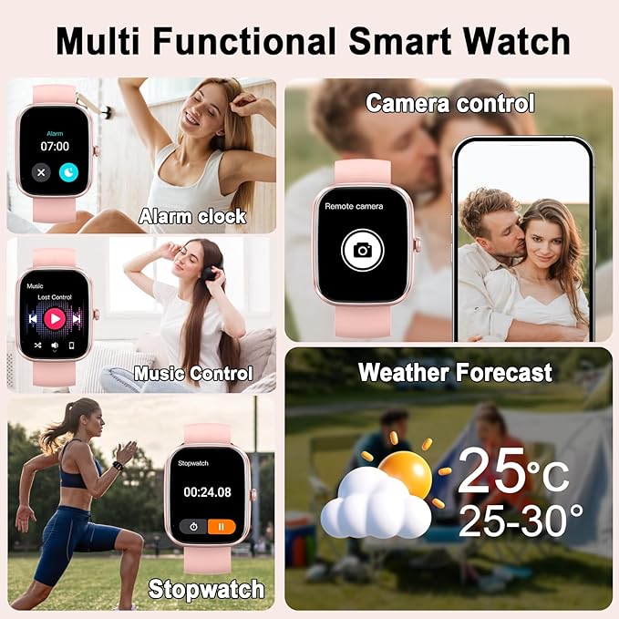 AI Smart Watch with ChatGPT, 1.91" Bluetooth Calling Smartwatch for Men Women, 110+ Fitness Modes Activity Tracker, Heart Rate/Sleep/Calorie Monitor, IP68 Waterproof Step Counter for Android iOS
