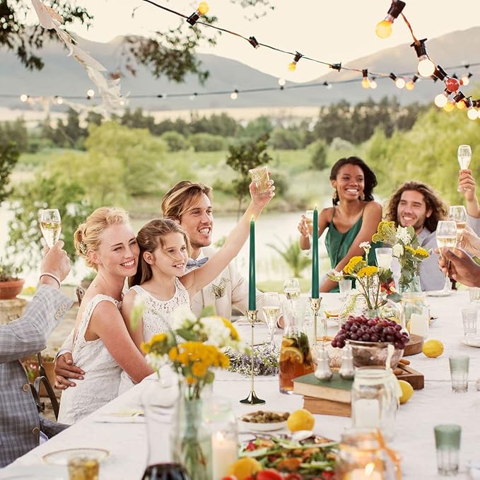 7 Packs 10 Inch Green Colored Taper Candles, Unscented Non-Toxic Smokeless Skinny Wax Candlesticks for Home St. Patrick's' Patty Day Dinner Table Decor - 8 Hours Burn Time